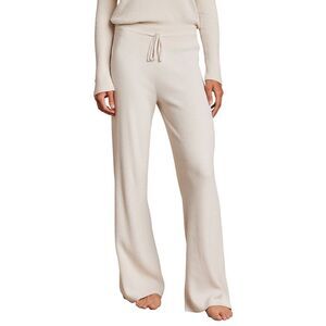 Barefoot Dreams Womens  Rine Rib Pant, Tan